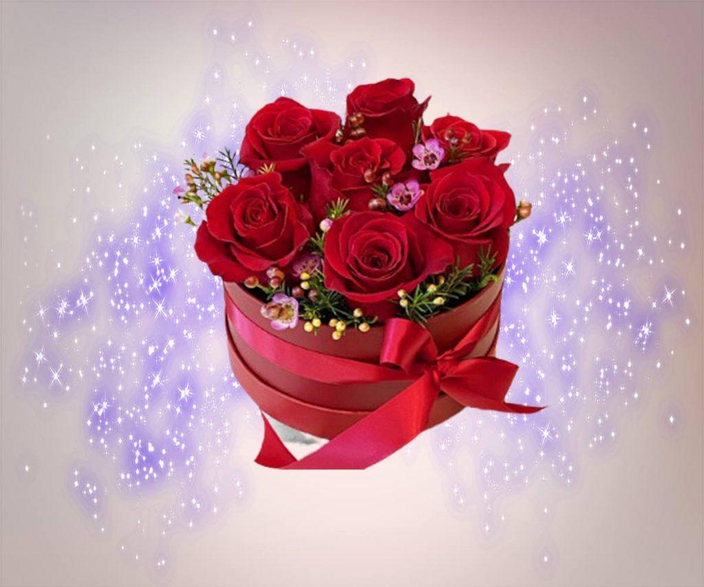 cadouri cutie trandafiri rosii