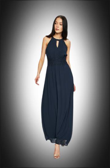 rochie lunga bleumarin - tinute pentru evenimente