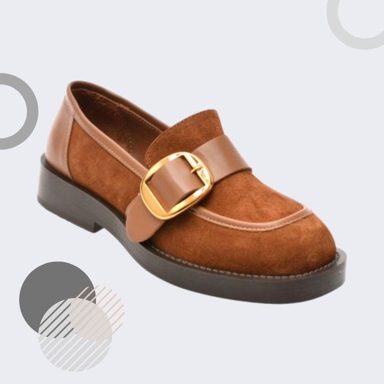 mocasini din piele intoarsa pentru femei